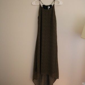 Olive and Black geometric shape dress